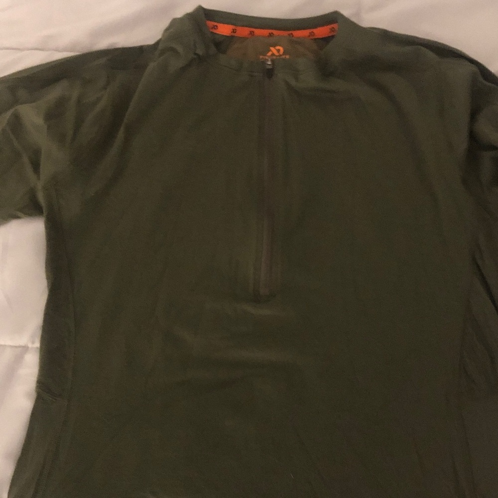 First Lite Olive Green Half-Zip Sweatshirt